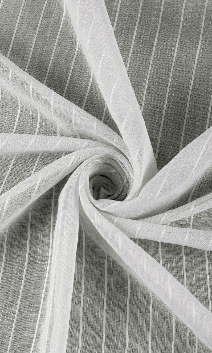 Striped Sheer Free Fabric Material Sample (Grey)