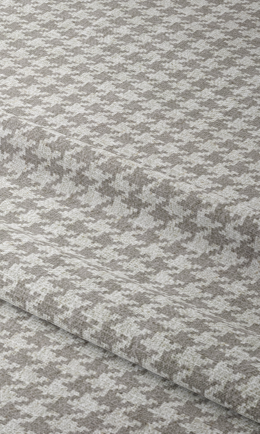 Houndstooth Print Window Treatments Fabric Sample (Grey/ White)