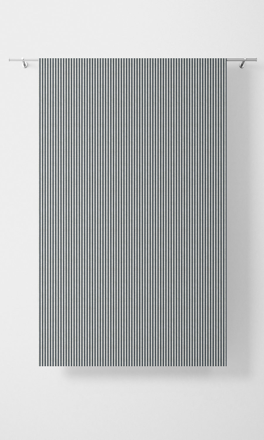 Striped Fabric Material By the Metre (Slate Grey)