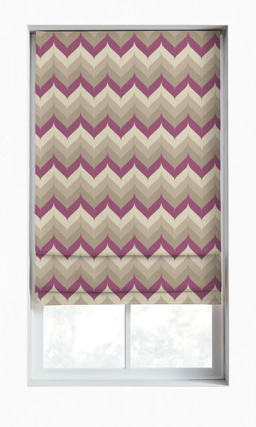 Light Blocking Window Treatments Fabric By the Metre (Purple/ Ivory/ Grey)