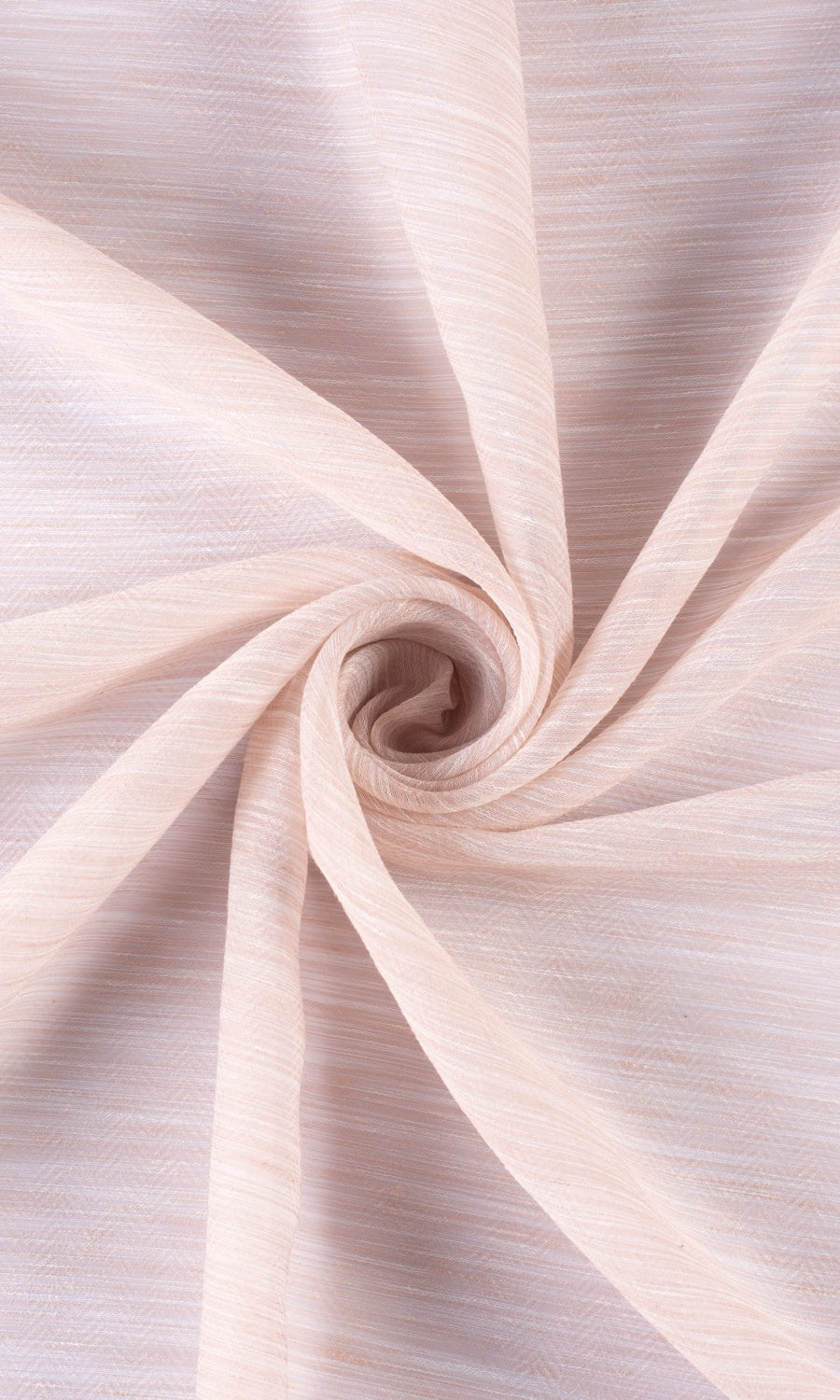 Textured Sheer Home Textile Fabric Material Sample (Peach/ Pink)