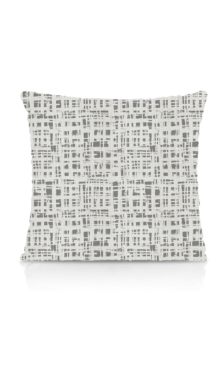 Abstract Print Home Textile Fabric Material Sample (White/ Pewter Grey)