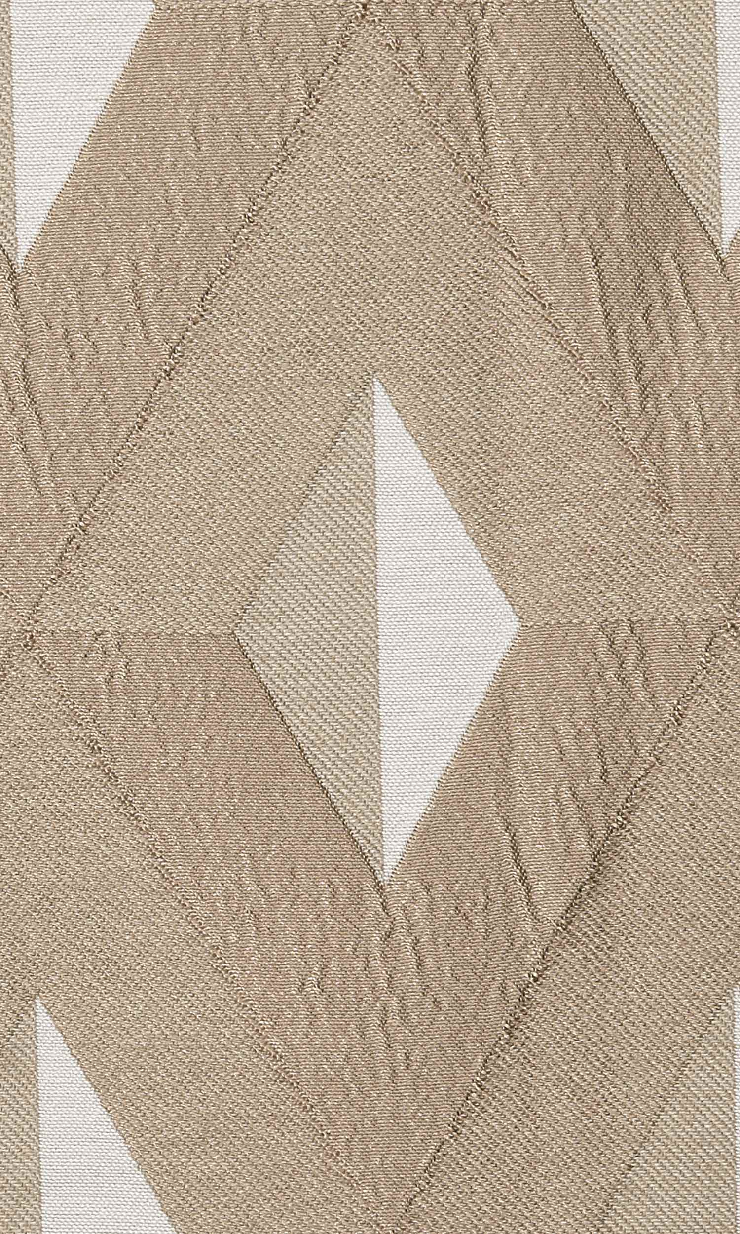 Geometric Home Textile Fabric Material By the Metre (Brown/ White)
