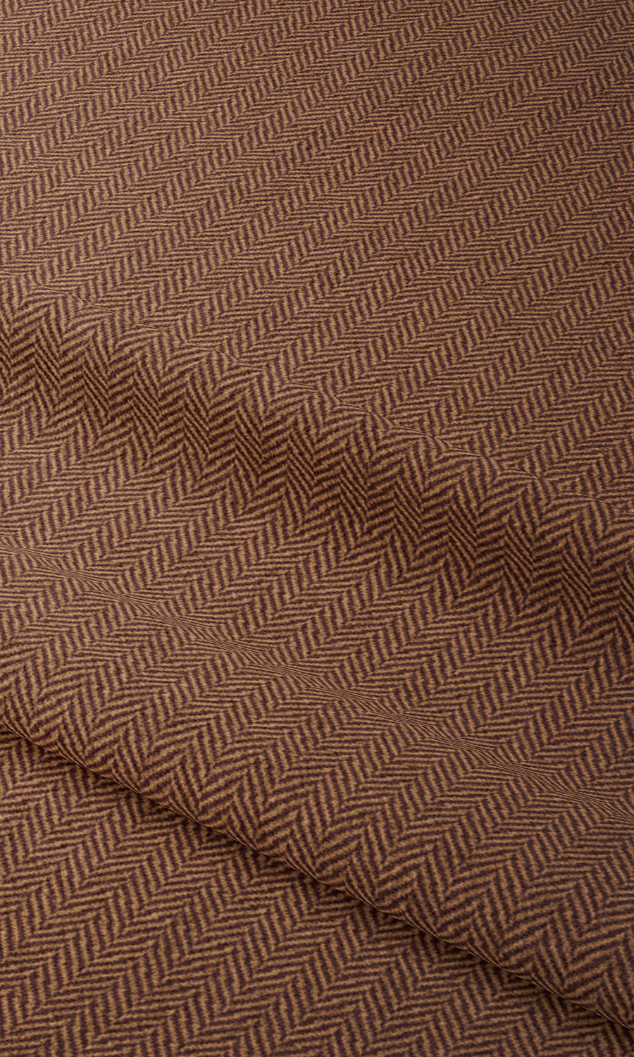 Herringbone Textured Home Textile Fabric Material By the Metre (Deep Orange)