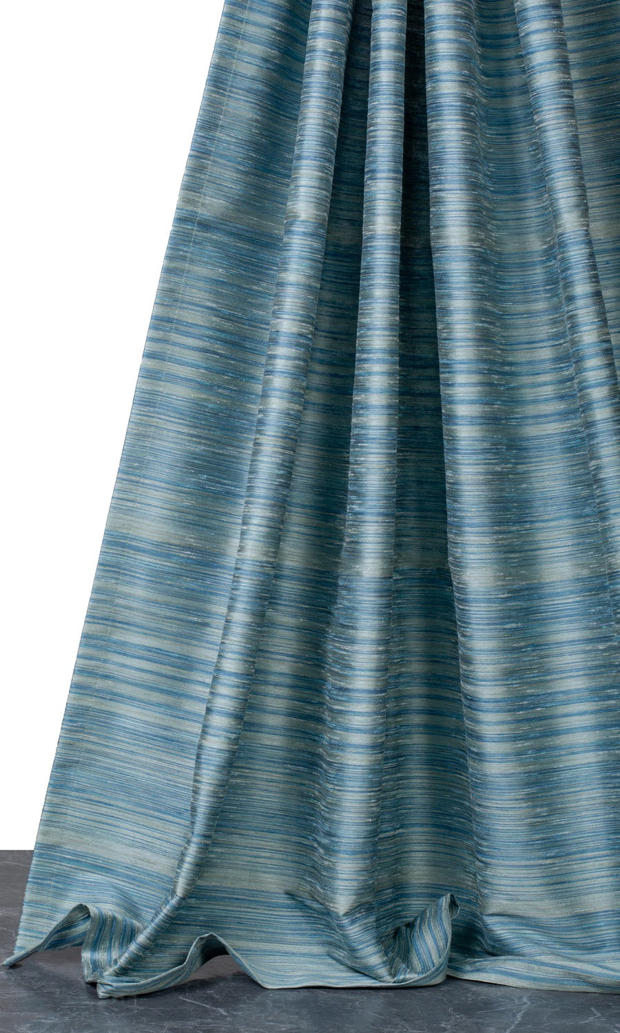 Textured Faux Silk Window Treatments Fabric Sample (Blue/ Grey)