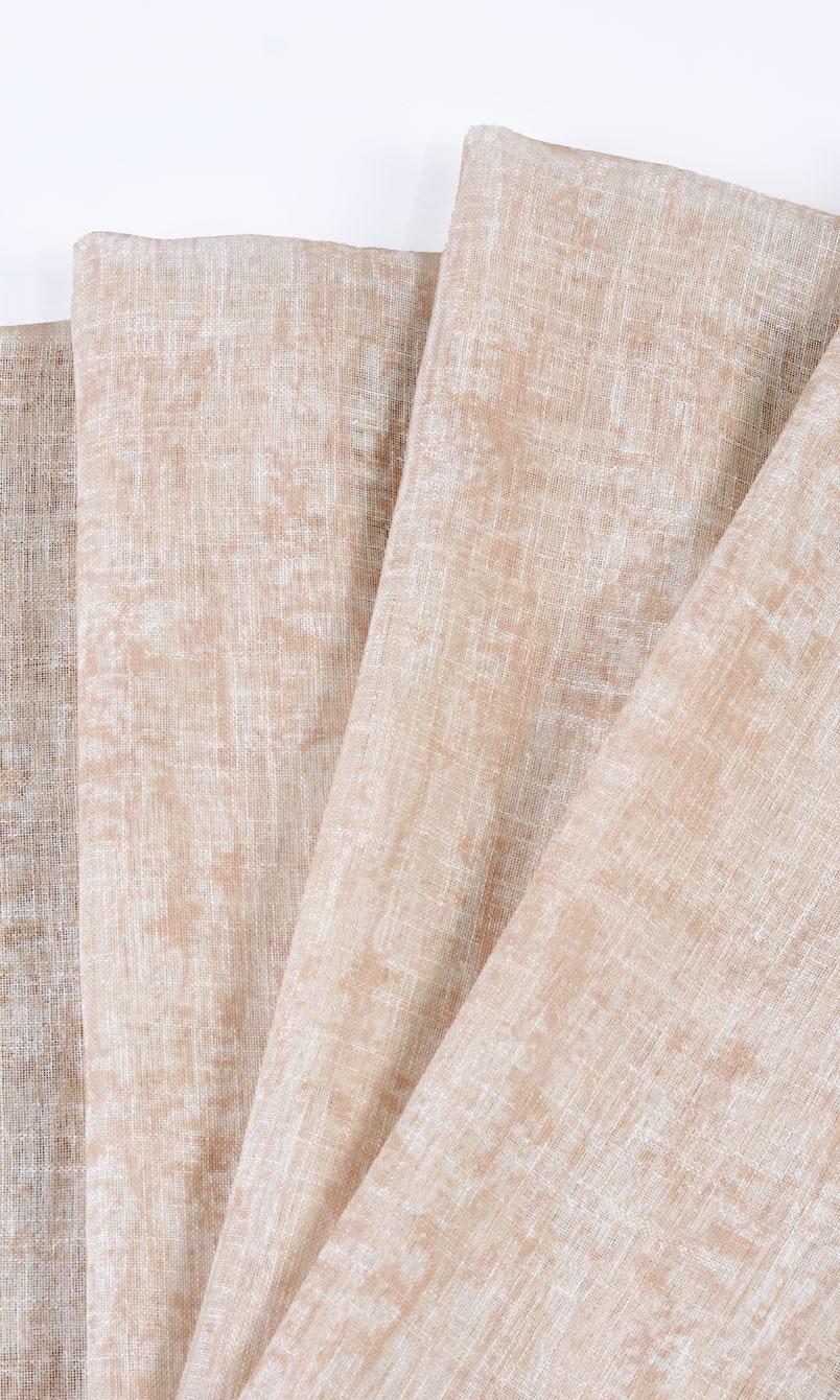 Textured Sheer Window Treatments Fabric Sample (Salmon Pink/ Peach Orange)