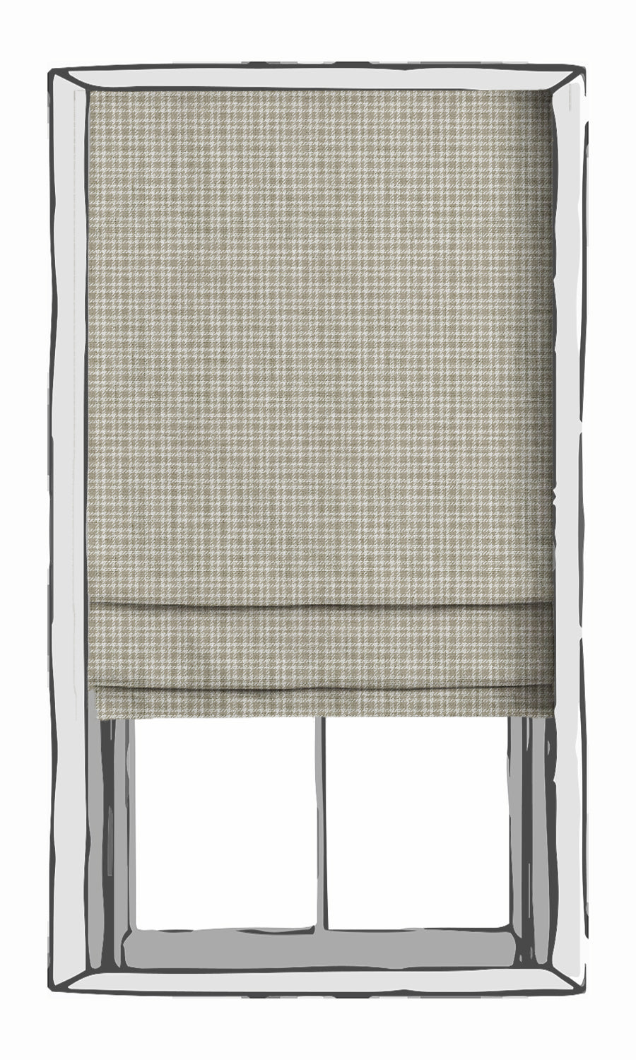 Striped Free Fabric Material Sample (Sand Beige/ White)