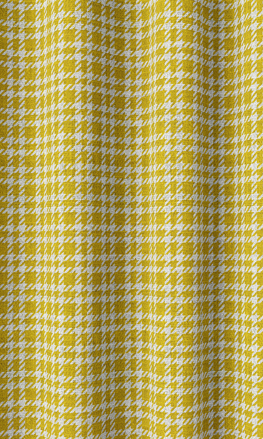 Check Patterned Drapes (Yellow)