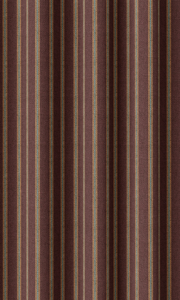 Modern Striped Home Textile Fabric Material By the Metre (Wine Red/ Orange/ Blue)