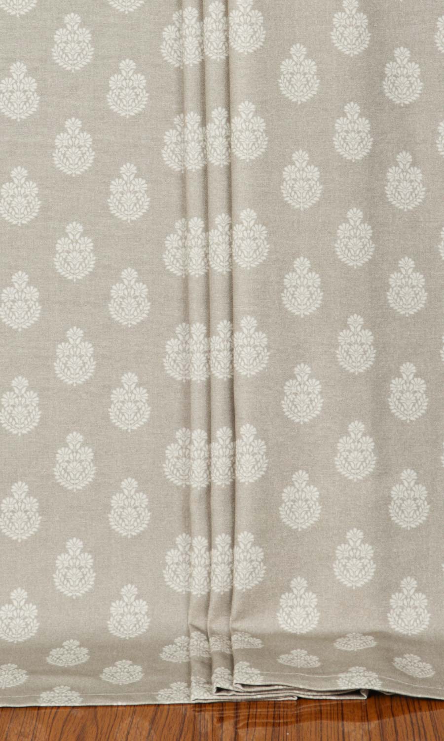 Floral Cotton Home Textile Fabric Material Sample (Pale Beige)