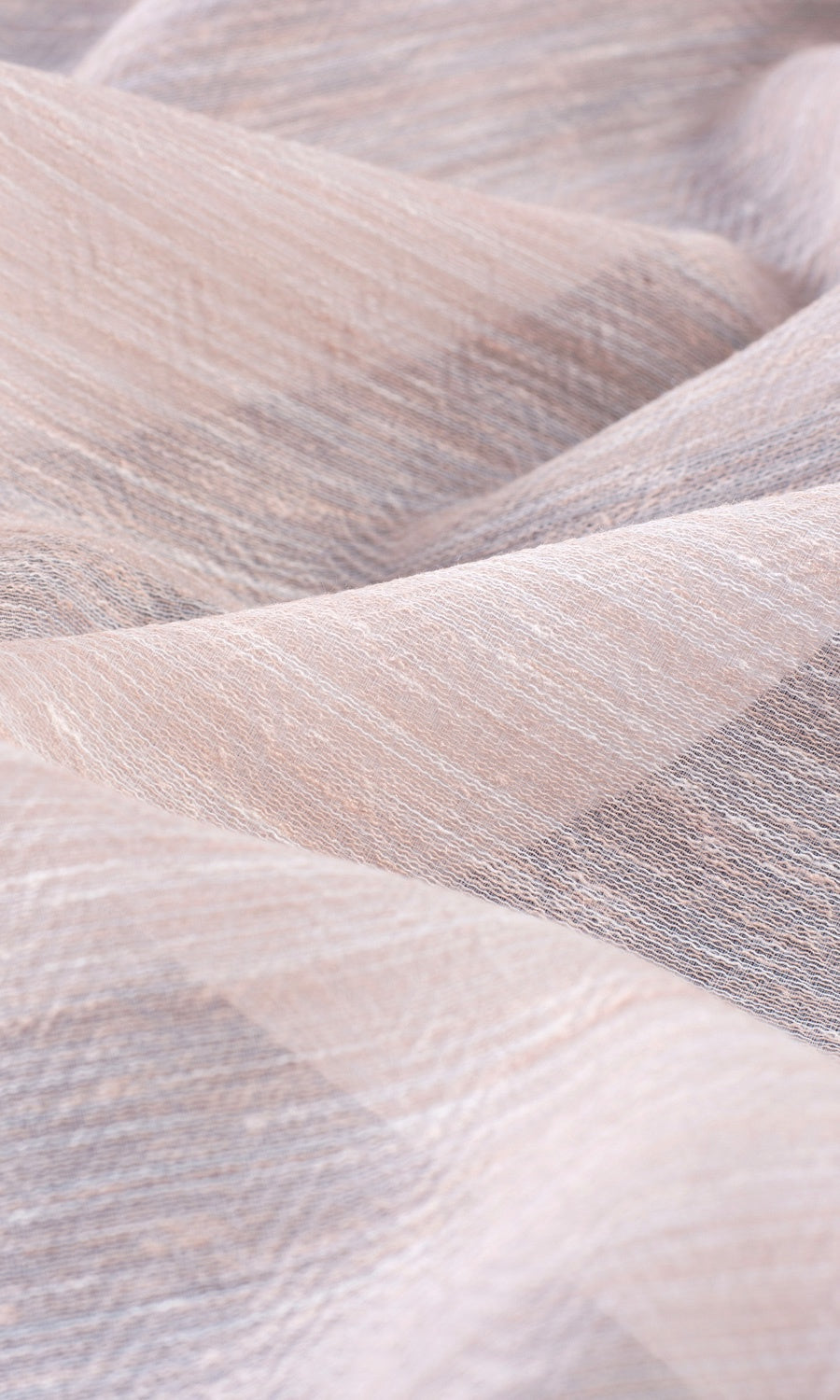 Textured Sheer Window Treatments Fabric Sample (Peach/ Pink)