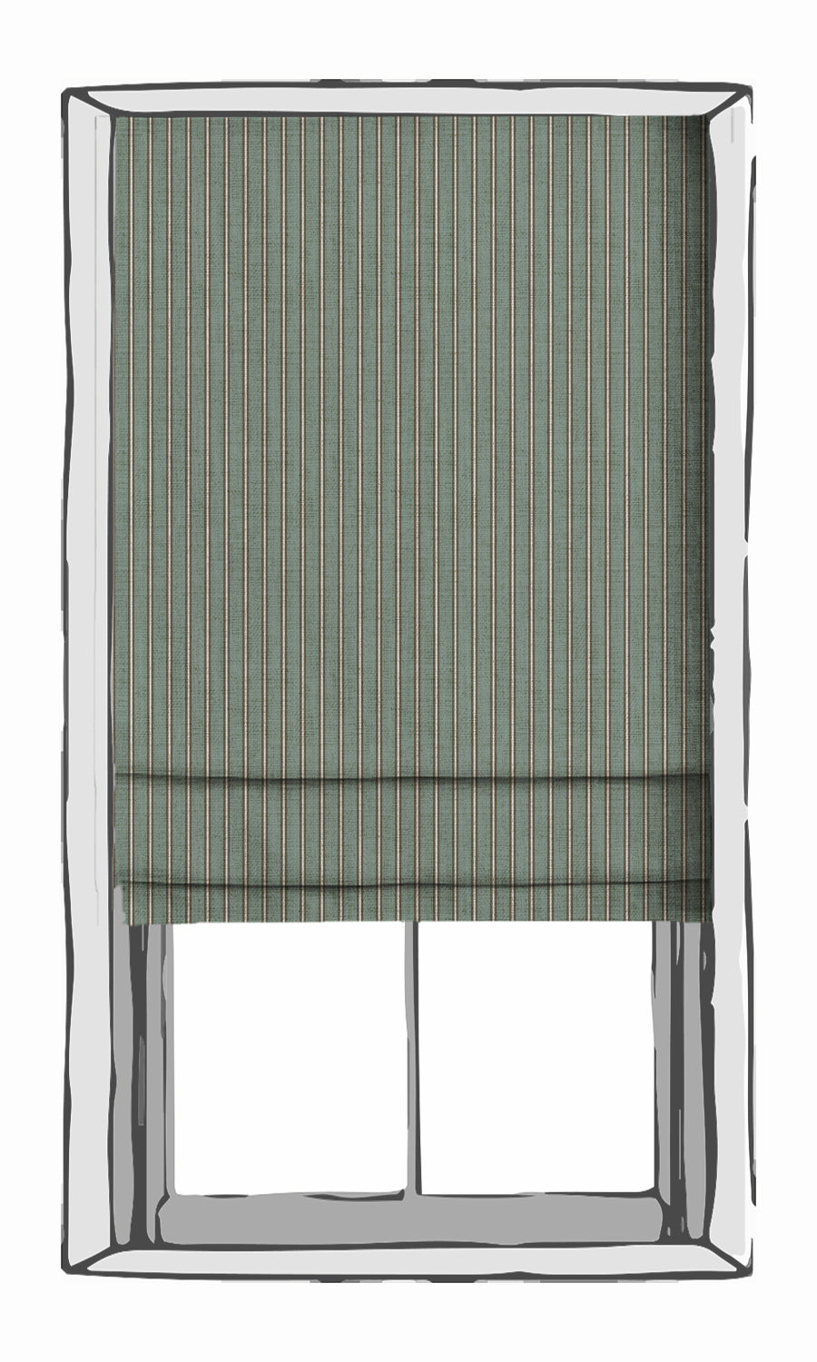 Striped Free Fabric Material Sample (Duck Egg Blue)