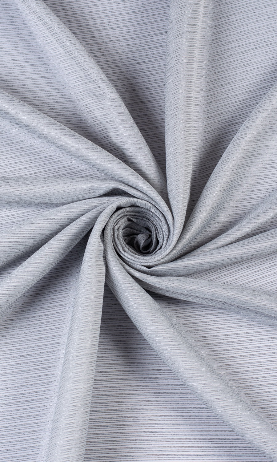 Striped Sheer Free Fabric Material Sample (Silver Grey)