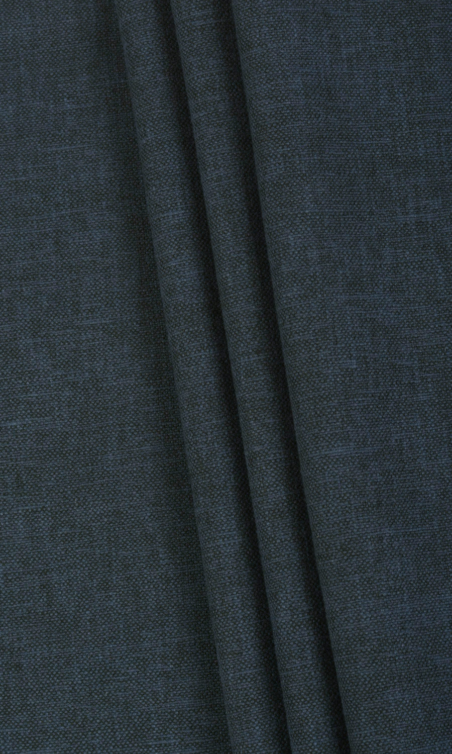 Linen-Blend Fabric By the Metre for Curtains & Drapes (Deep Teal Blue)