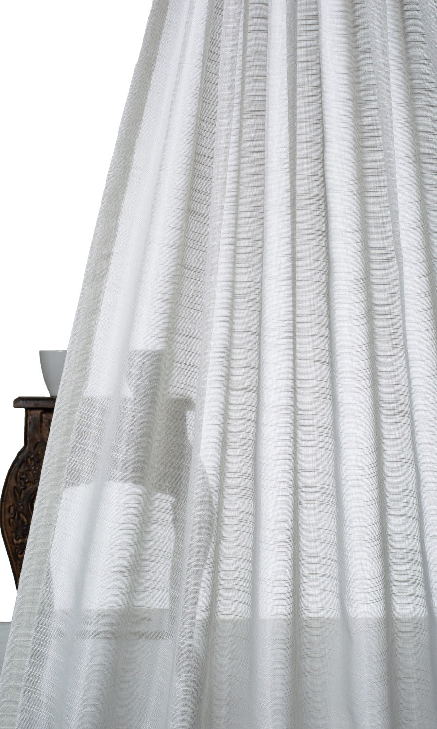 Plain Sheer Home Textile Fabric Material Sample (Light Gray)