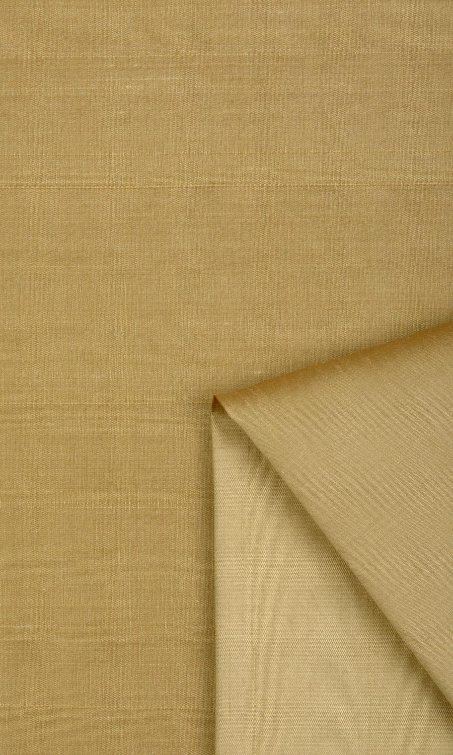 Shantung Silk Fabric By the Metre for Curtains & Drapes (Biscotti Yellow)