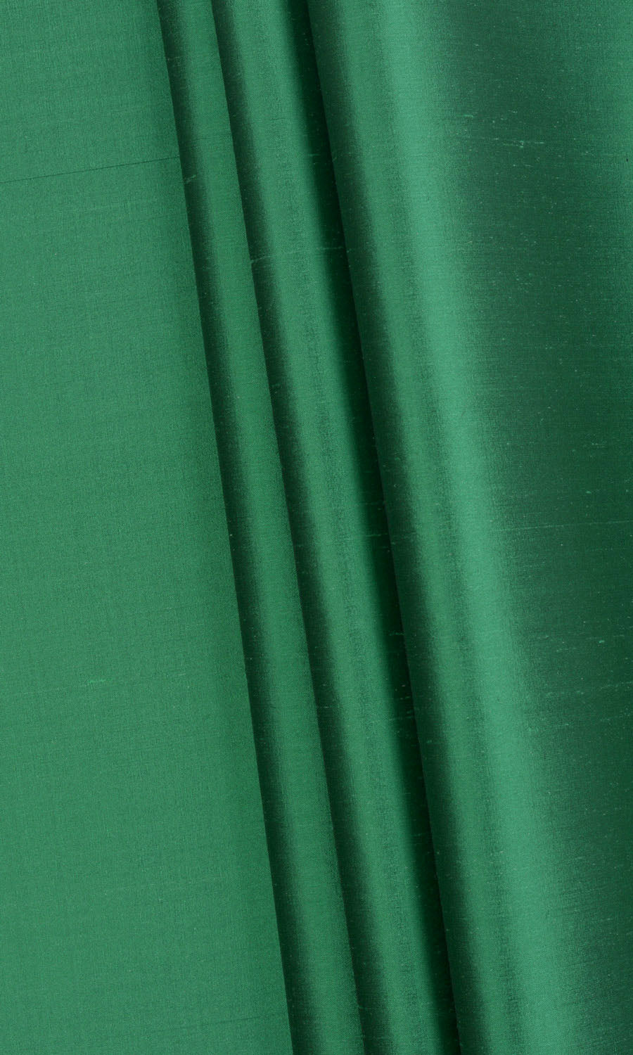 Shantung Silk Fabric By the Metre for Curtains & Drapes (Emerald Green)