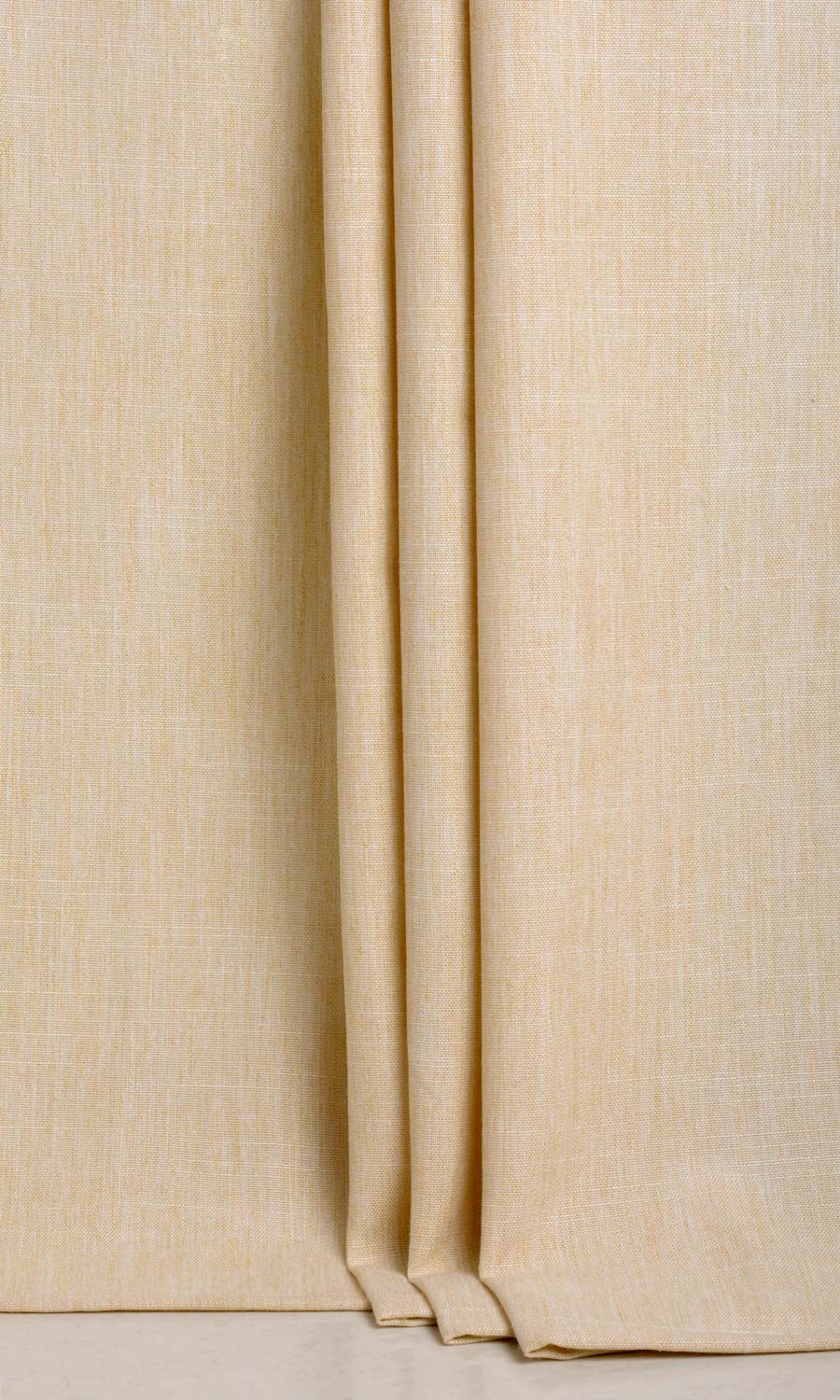 Plain Linen Texture Home Textile Fabric Material By the Metre (Yellow Beige)