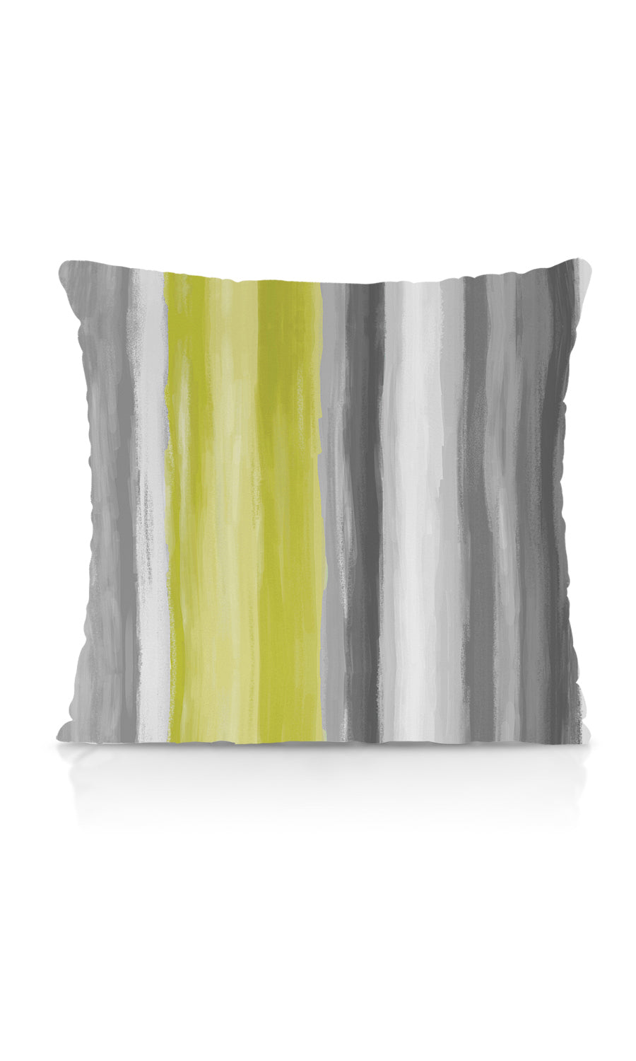 Dimout Striped Free Fabric Material Sample (Pear Green/ Grey)