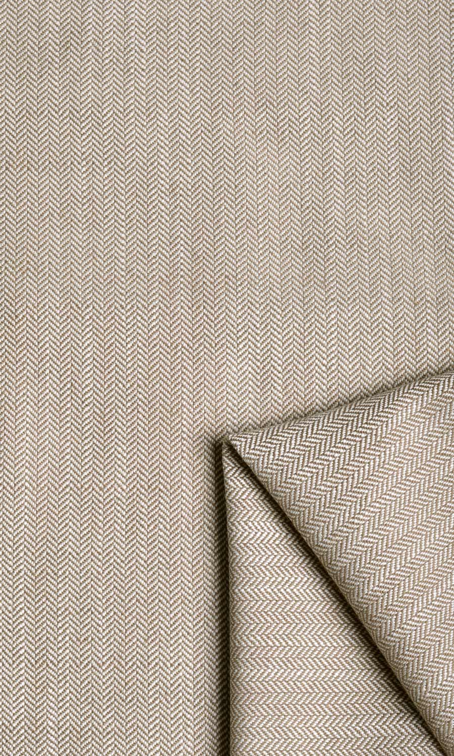Herringbone Textured Fabric Material By the Metre (Cedar Brown)