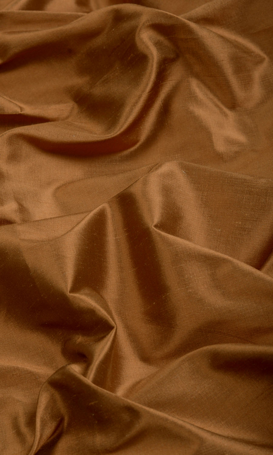 Shantung Silk Fabric Material By the Metre (Bronzy Orange)