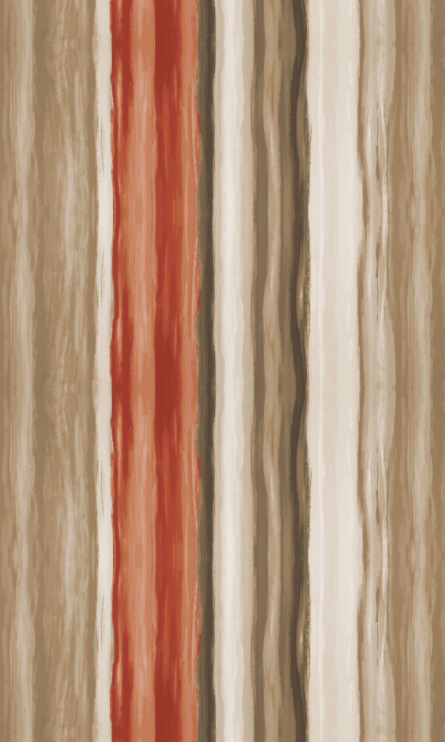 Room Darkening Striped Home Textile Fabric Material By the Metre (Red/ Brown)