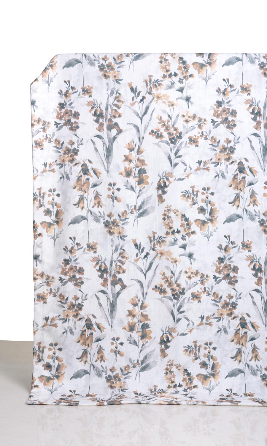Floral Print Window Treatments Fabric By the Metre (Beige/ Brown)