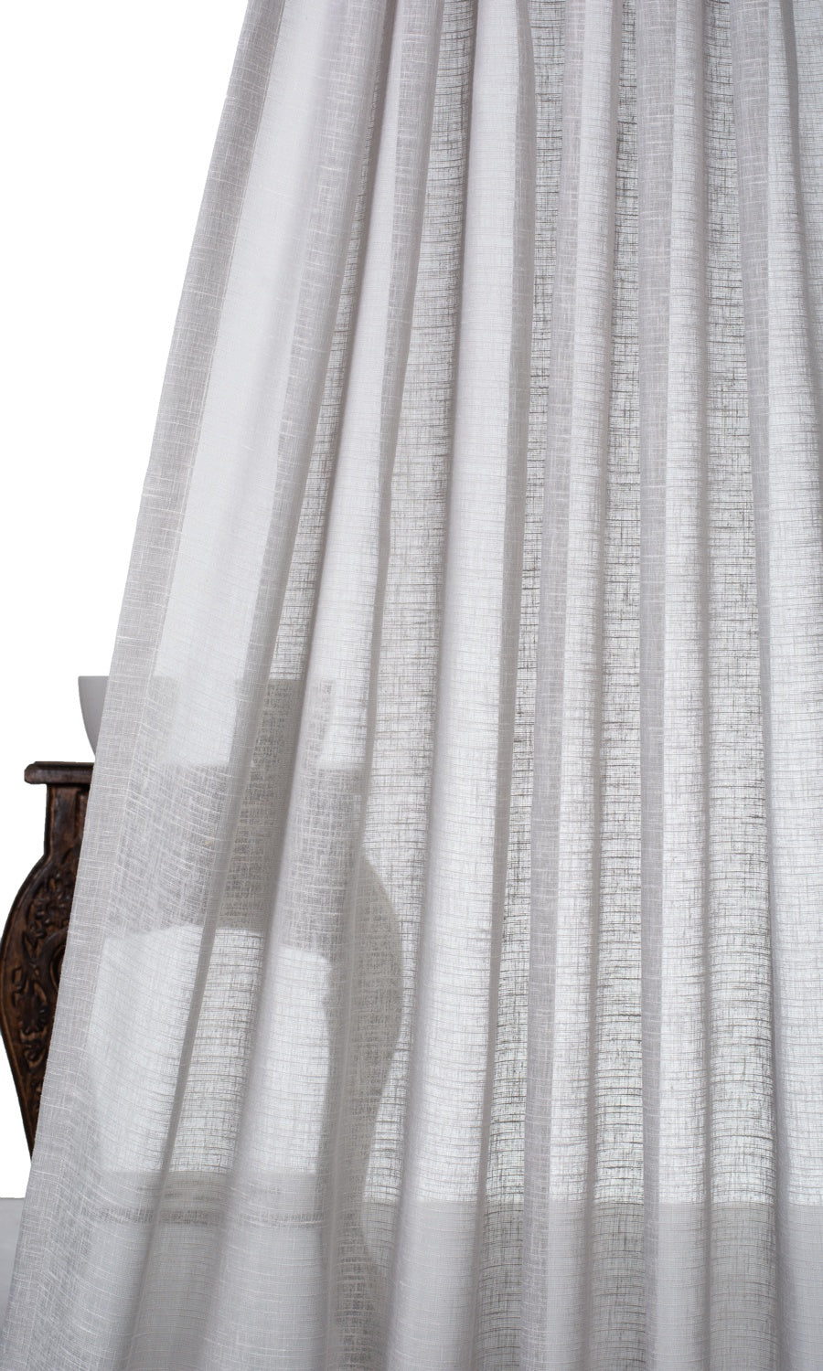 Plain Sheer Window Treatments Fabric By the Metre (Silvery-Gray)