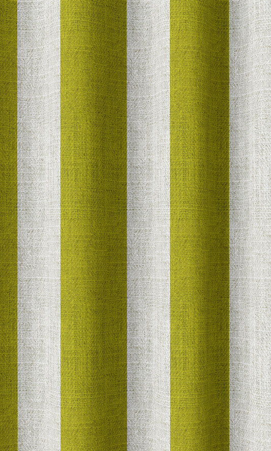 Striped Curtains (Apple Green/ White)