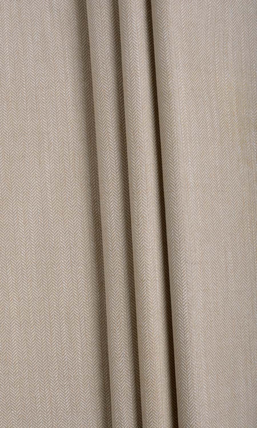 Herringbone Textured Home Textile Fabric Material By the Metre (Pale Brown)