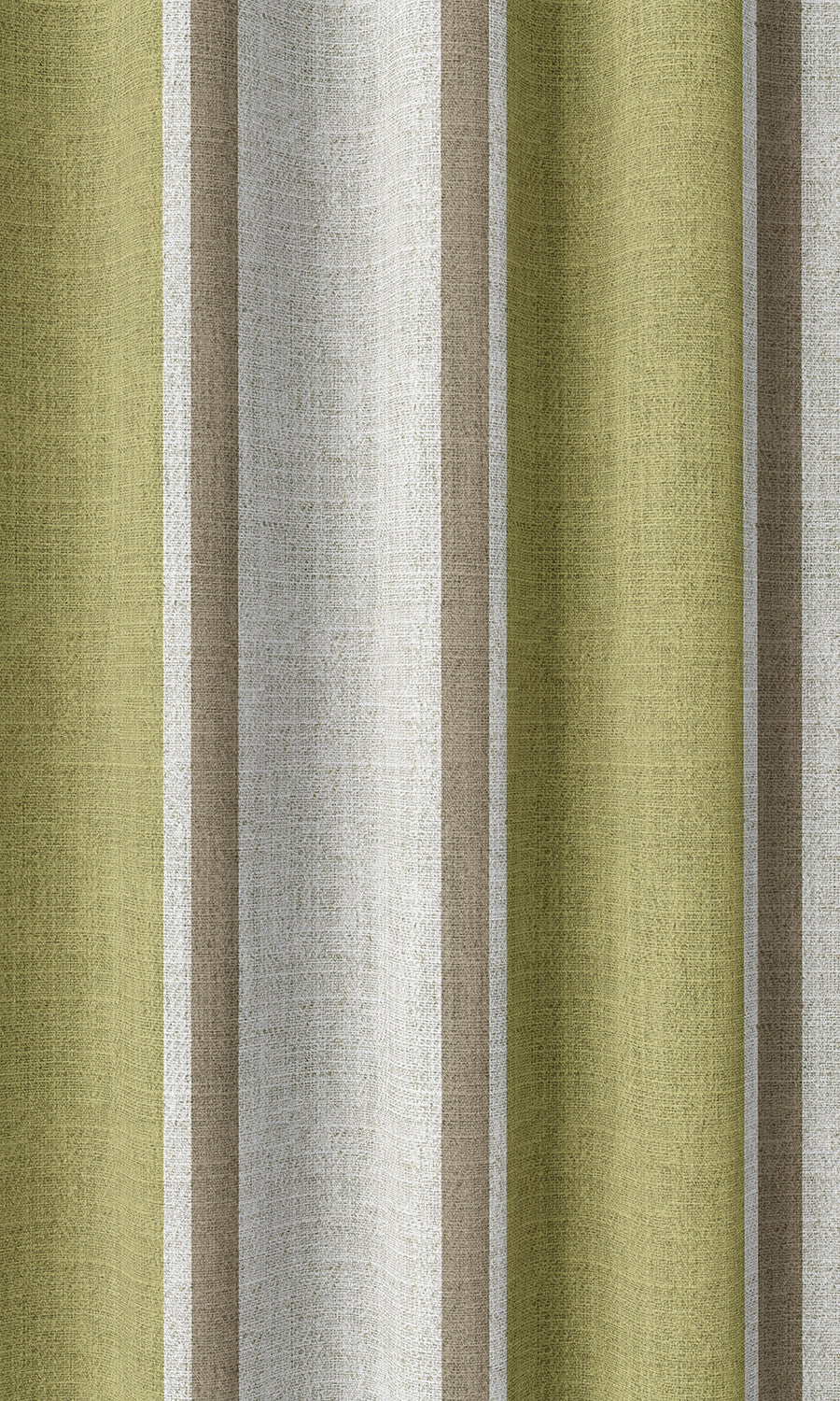 Modern Striped Print Home Décor Fabric By the Metre (Green/ Brown)
