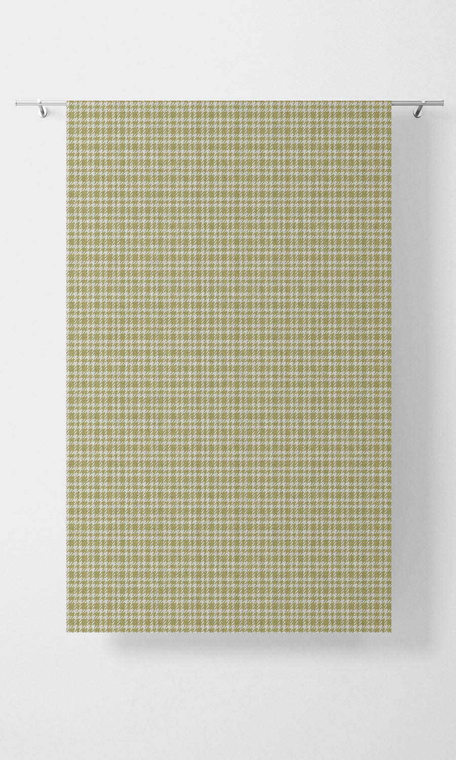 Check Print Home Textile Fabric Material Sample (Chartreuse Green/ White)