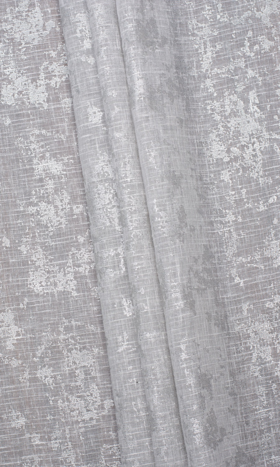 Semi-Sheer Fabric Material By the Metre (Gray/ Silver)