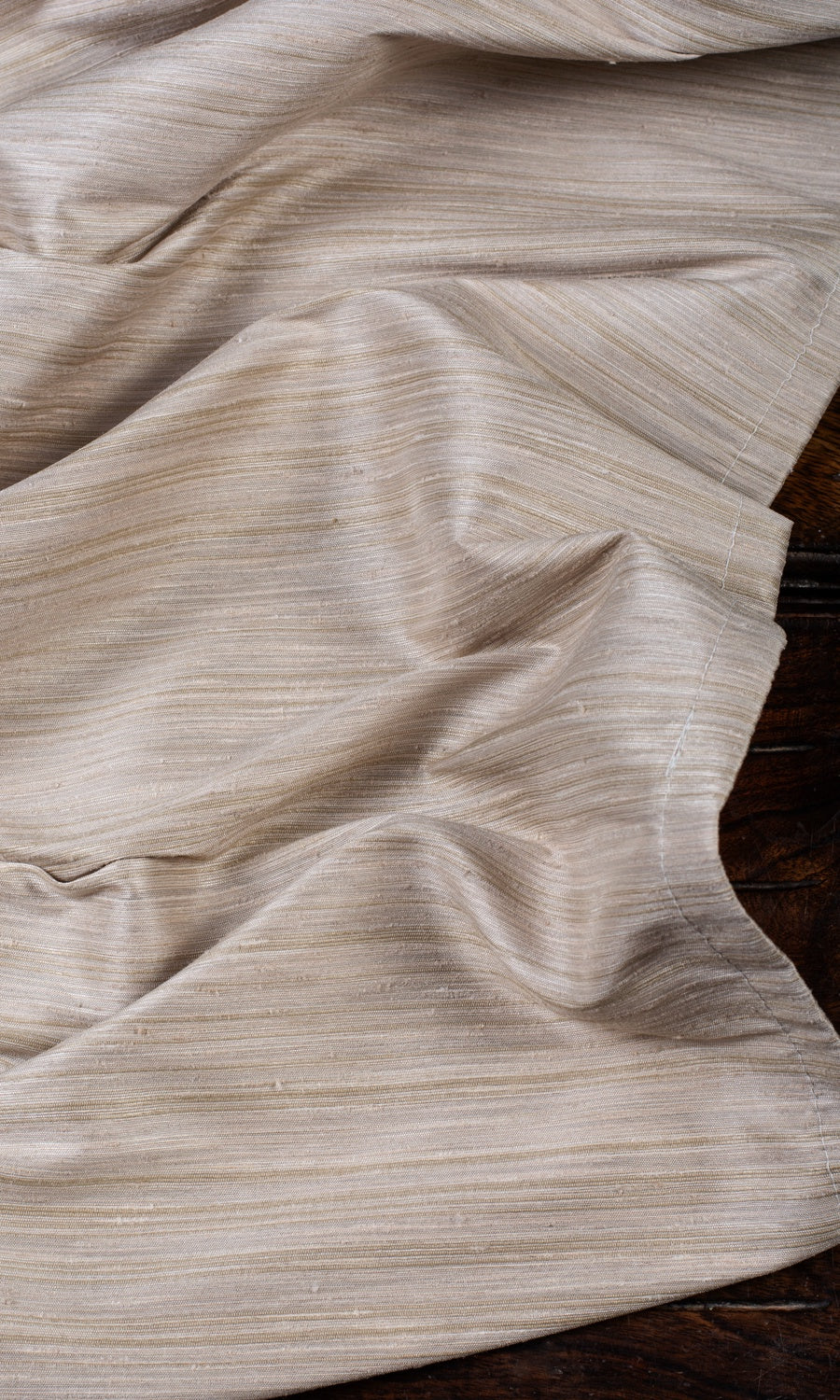 Textured Fabric Sample for Curtains & Drapes (Oatmeal Beige/ Warm Ivory)