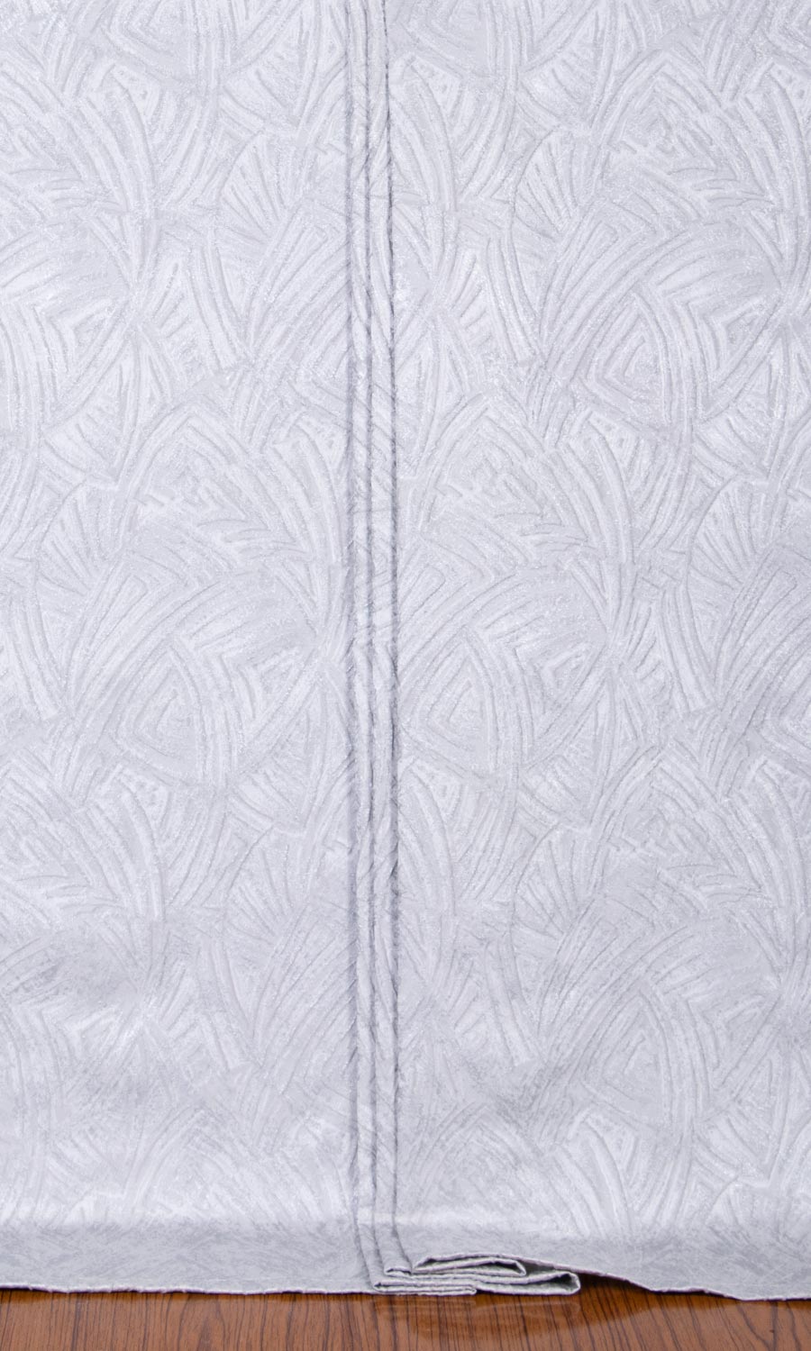 Self-Patterned Poly-Cotton Home Textile Fabric Material By the Metre (White)