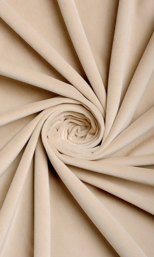 Velvet Curtain Panels (Beige)