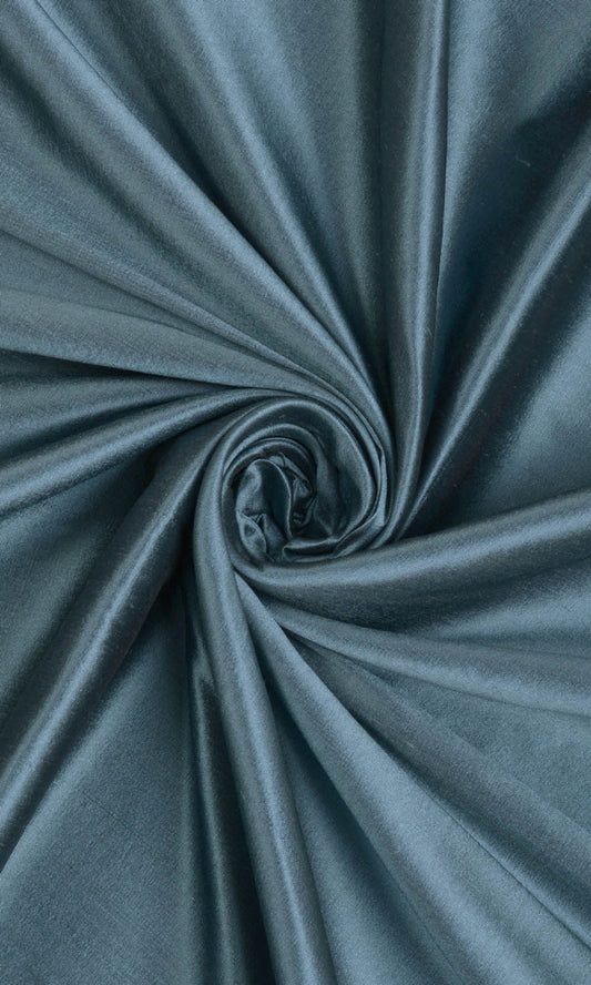 Shantung Silk Curtains (Denim Blue)
