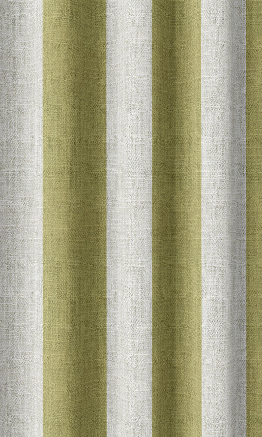 Striped Drapes (Chartreuse Green/ White)