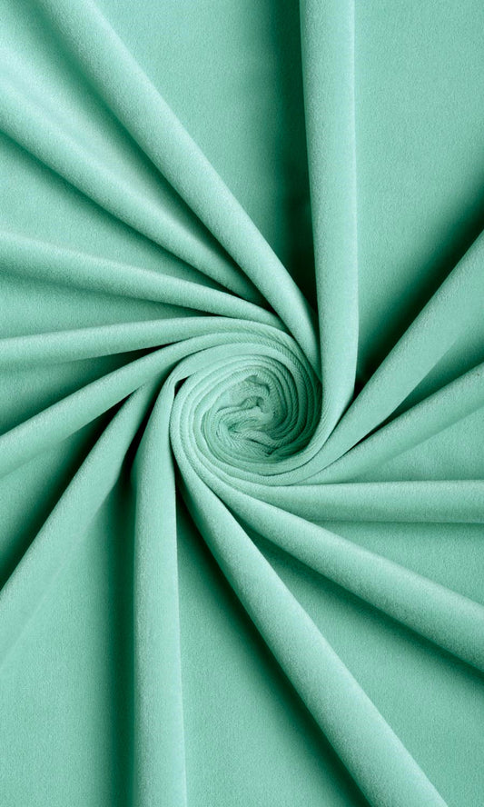 Velvet Curtain Panels (Seafoam Green)