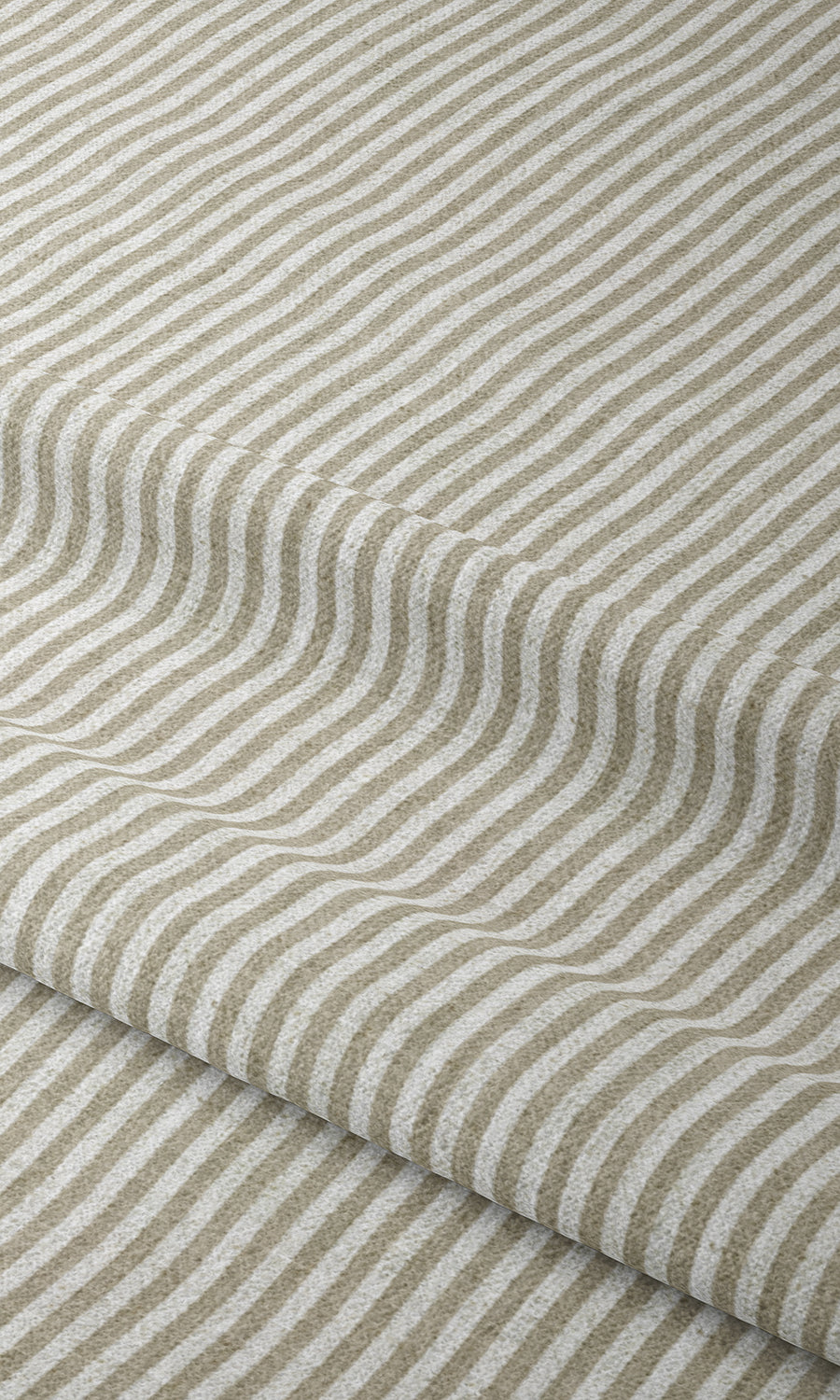 Pinstripe Window Treatments Fabric Sample (Beige/ White)