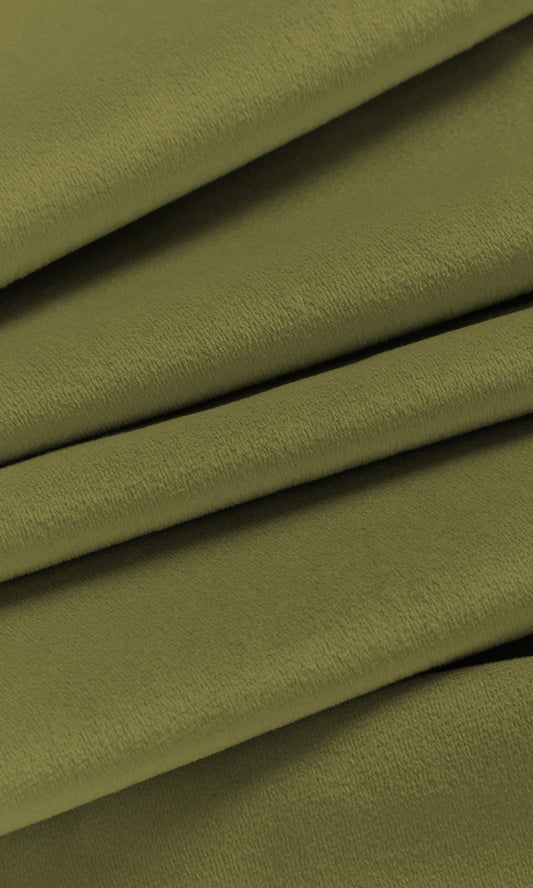 Rod Pocket Style With Green Velvet Fabric 