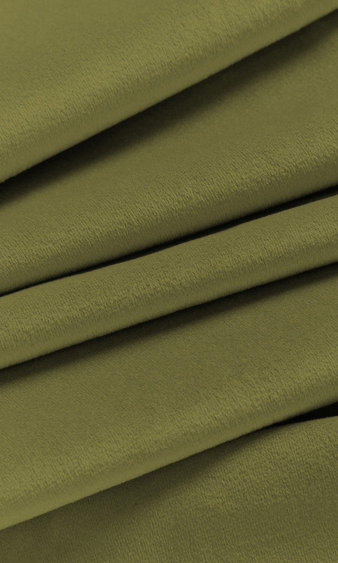 Velvet Home Décor Fabric By the Metre (Green)