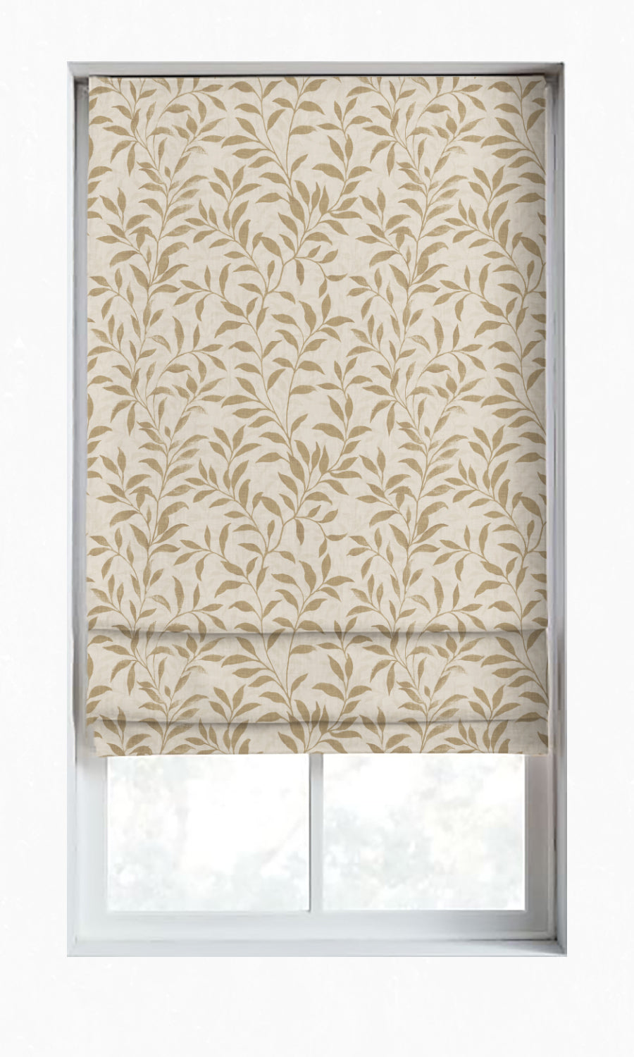 Dimout Floral Window Treatments Fabric By the Metre Cream/ Beige)