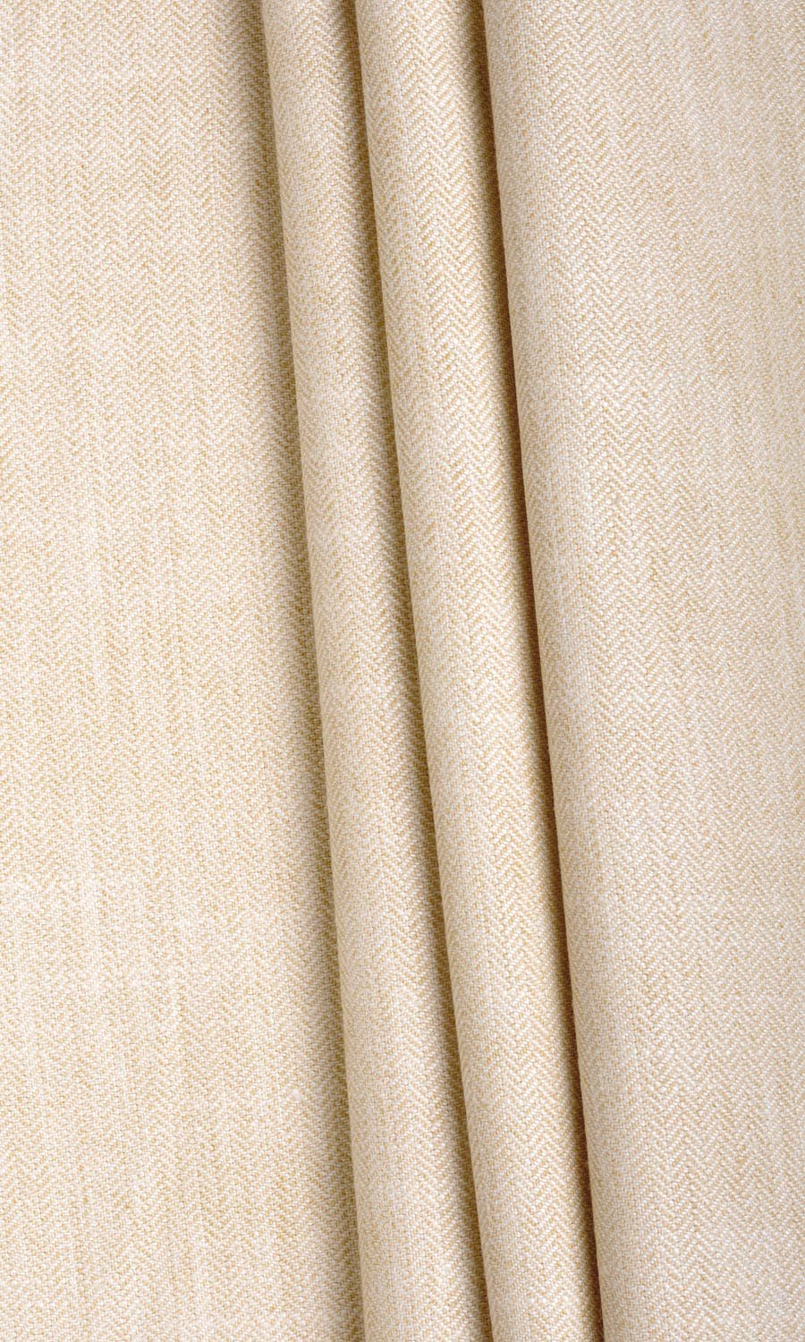 Herringbone Textured Home Textile Fabric Material By the Metre (Ivory Beige)