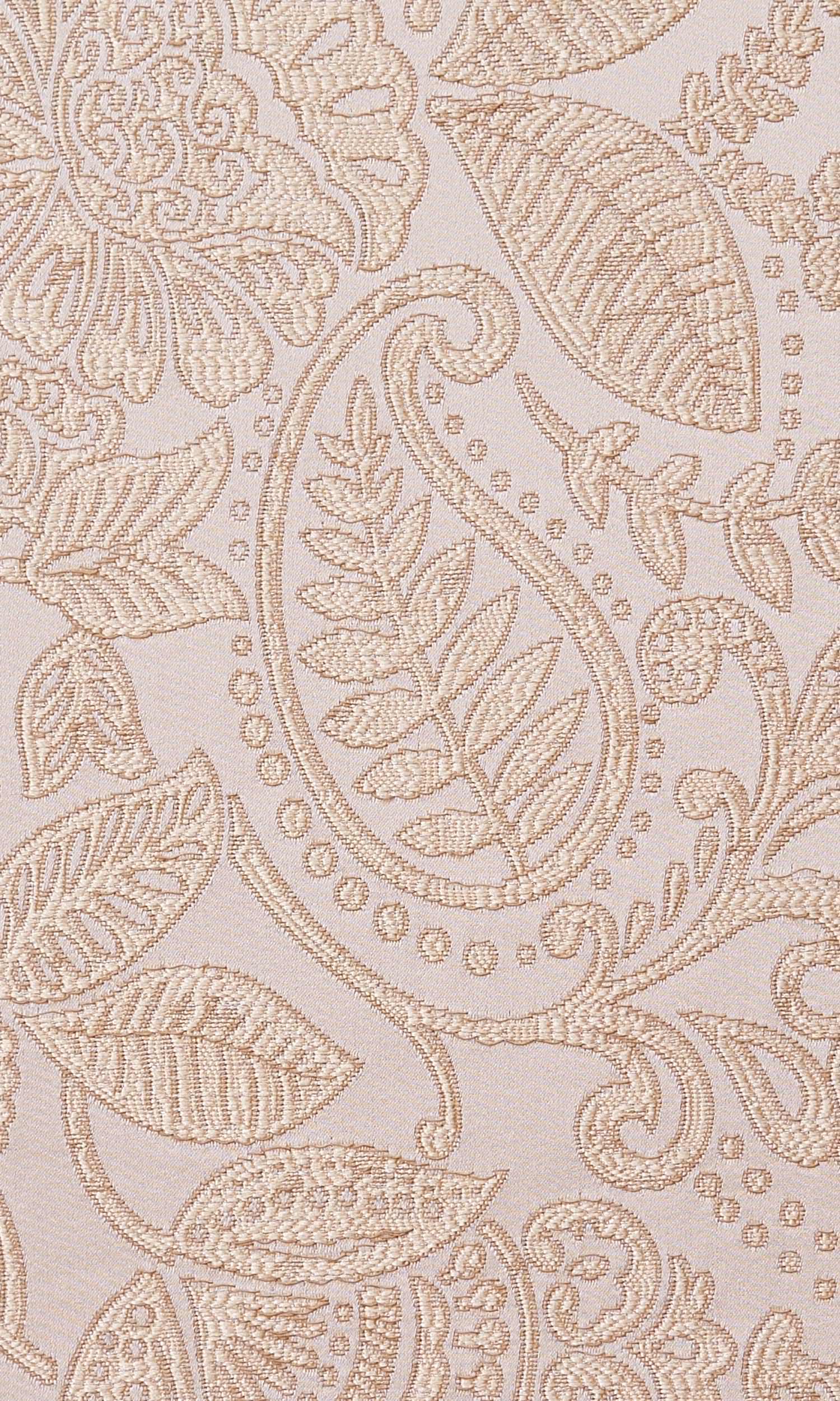 Floral Textured Home Textile Fabric Material By the Metre (Cream)