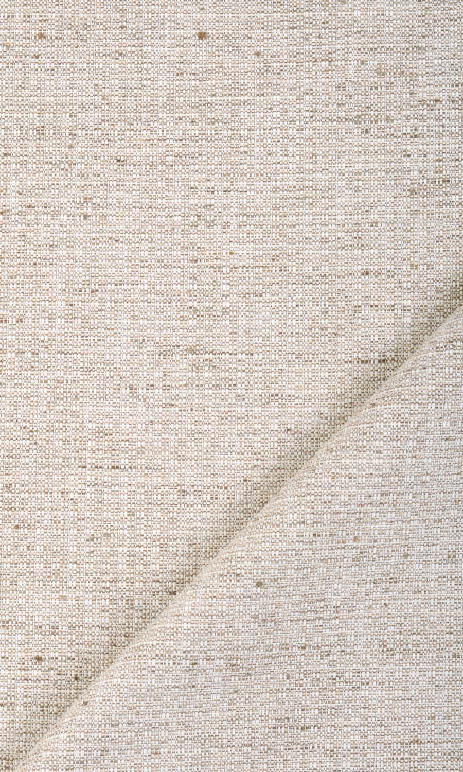 Textured Poly-Cotton Window Treatments Fabric By the Metre (Beige/ Cream)