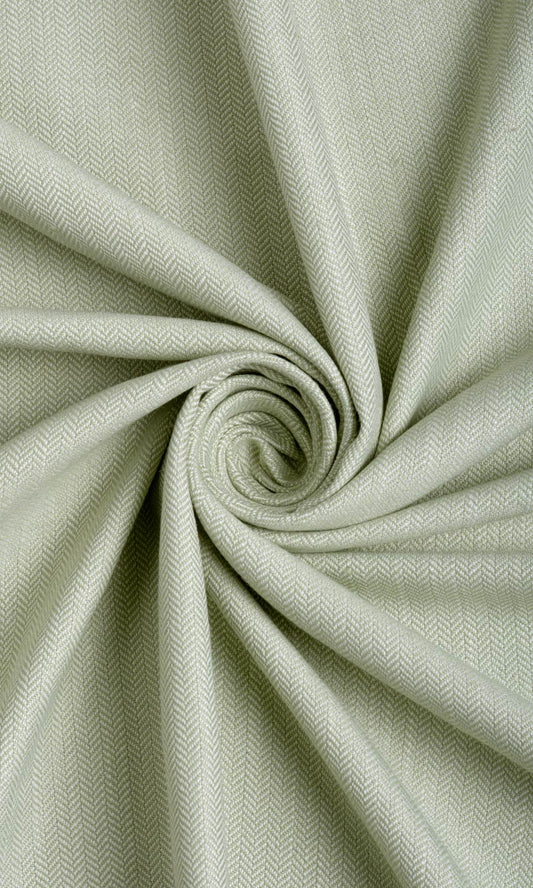 Herringbone Textured Home Décor Fabric By the Yard (Mint Green)
