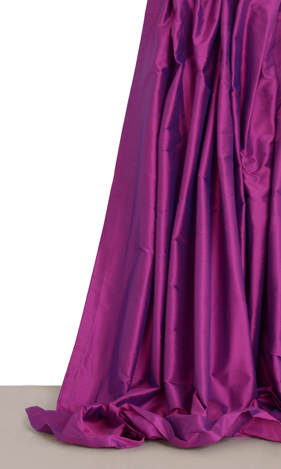 Shantung Silk Window Treatments Fabric By the Metre (Fuchsia Pink/ Purple)