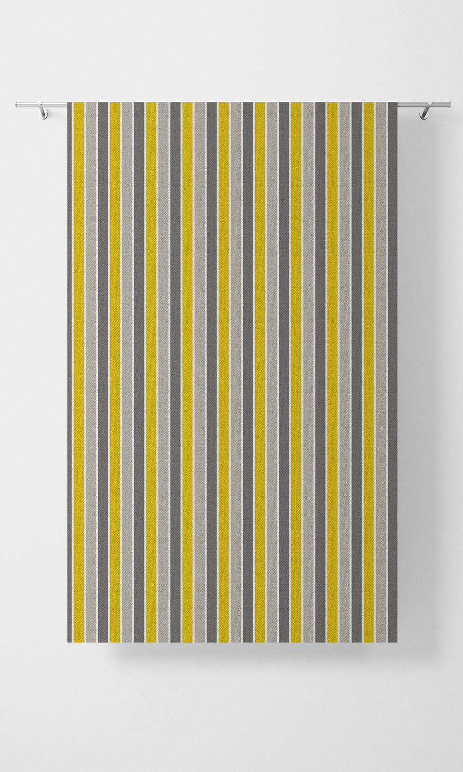 Modern Striped Free Fabric Material Sample (Yellow/ Grey)