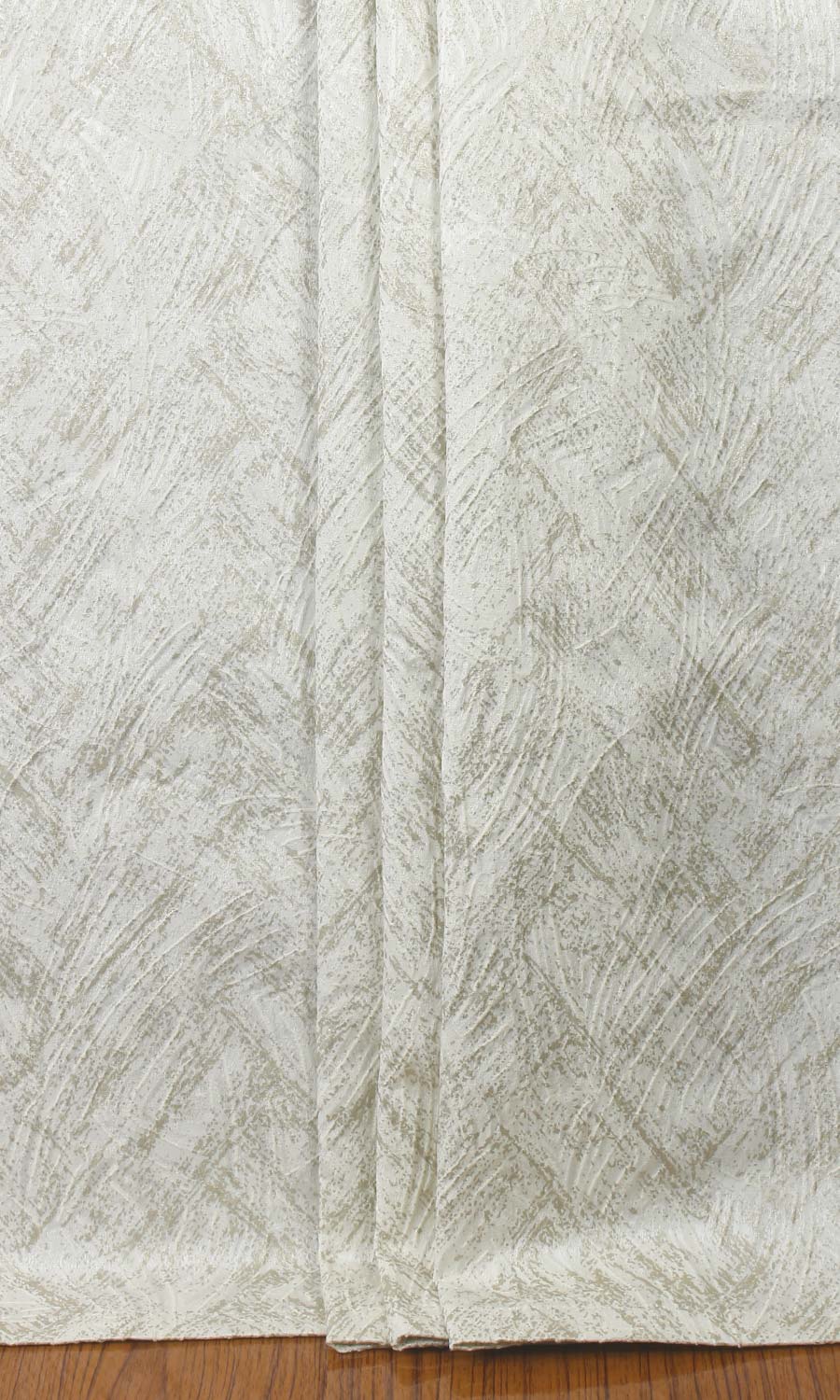 Patterned Poly-Cotton Home Textile Fabric Material Sample (Pale Beige/ Cream)